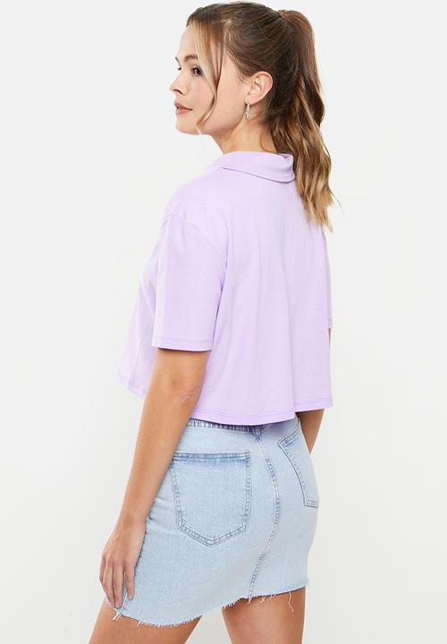 Blake - Boxy cropped golfer - lilac 