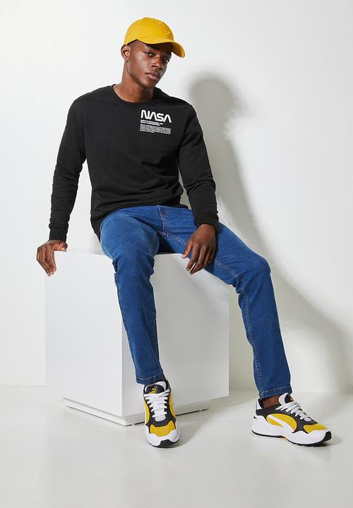 Superbalist - Nasa branded wc crew neck pullover sweat - black