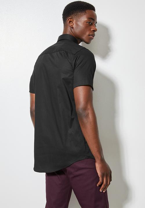 Superbalist - Slim fit short sleeve shirt - black