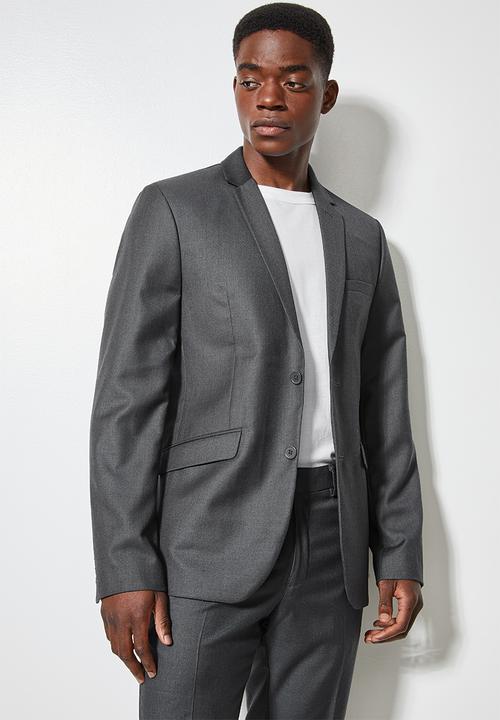 Superbalist - Soho slim fit 2-button single vent blazer - grey