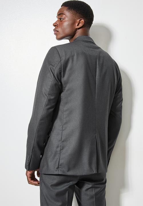 Superbalist - Soho slim fit 2-button single vent blazer - grey