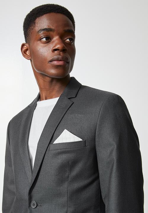 Superbalist - Soho slim fit 2-button single vent blazer - grey