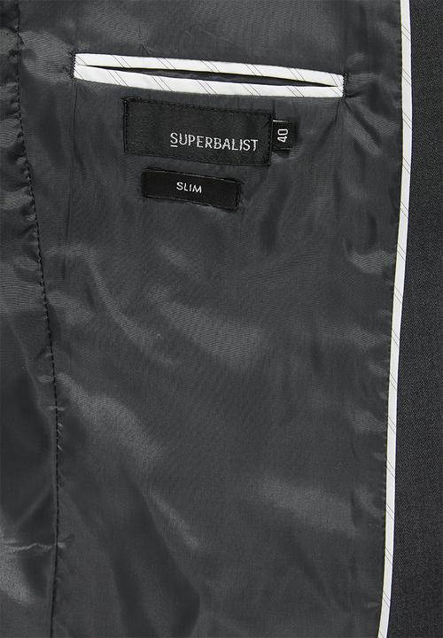 Superbalist - Soho slim fit 2-button single vent blazer - grey