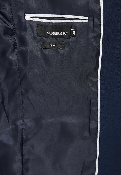 Superbalist - Soho slim fit 2-button single vent blazer - navy