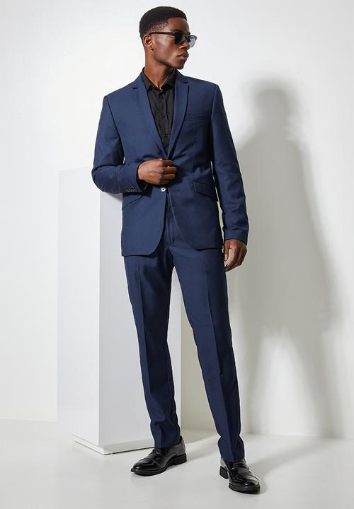 Superbalist - Soho slim fit 2-button single vent blazer - navy