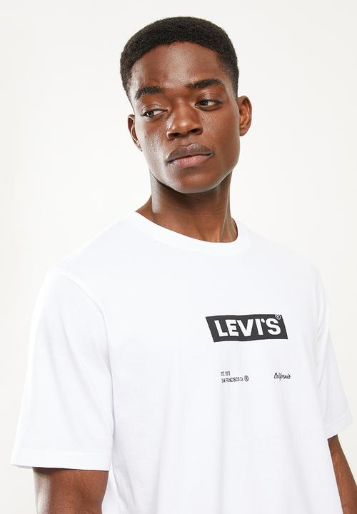 Levi’s® - Short sleeve relaxed fit tee boxtab text - white