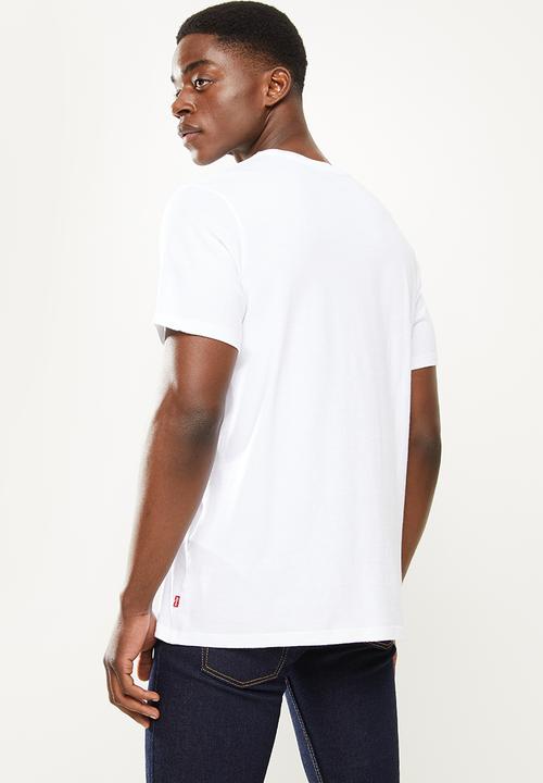 Levi’s® - Housemark graphic tee small batwing cent - white