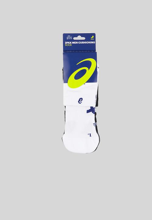 ASICS - 2ppk cushioning sock - performance black/brilliant white