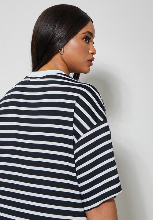 Superbalist - Oversized mini T-shirt dress - black & white