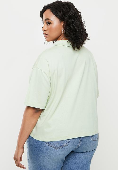 Blake - Boxy cropped golfer - mint 