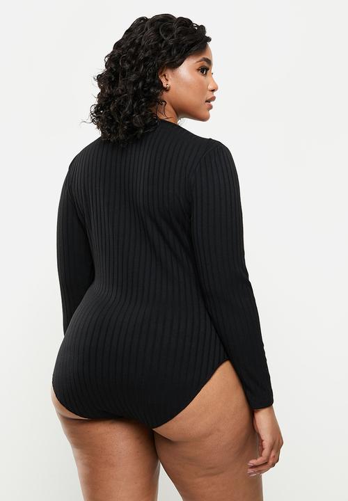 Blake - Square neck bodysuit - black