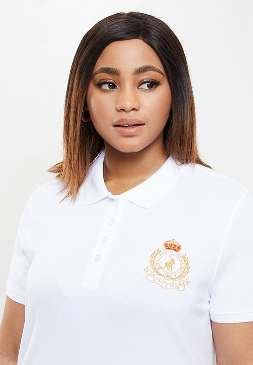 POLO - Plus brooklyn  short sleeve equestrian golfer - white