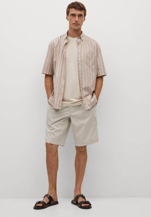 MANGO - Shirt fuji - light beige