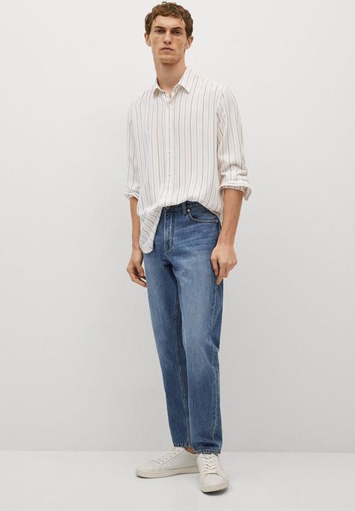 MANGO - Shirt fish - light beige