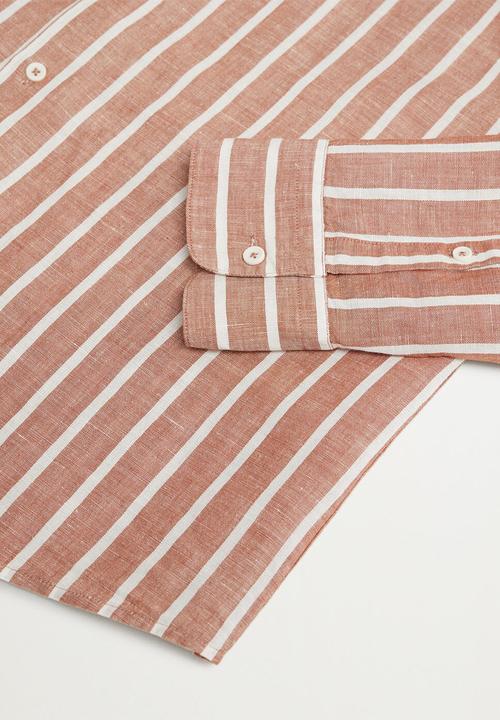 MANGO - Shirt eldu   - rust