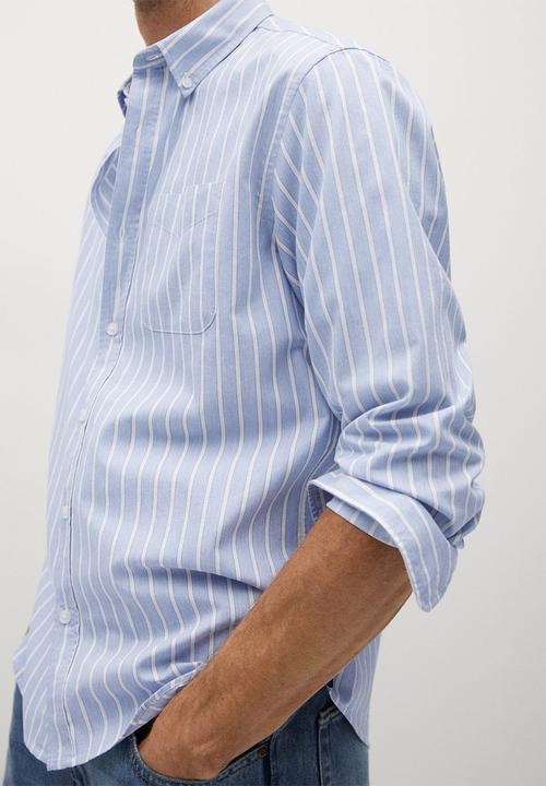 MANGO - Shirt cabro   - light blue