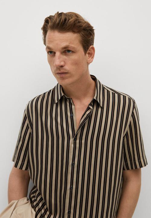 MANGO - Shirt fina  - light beige