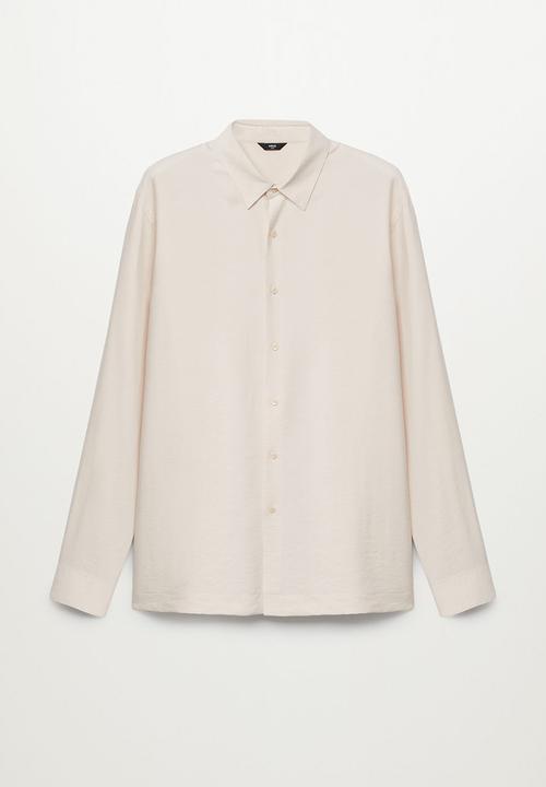 MANGO - Shirt forona - light beige