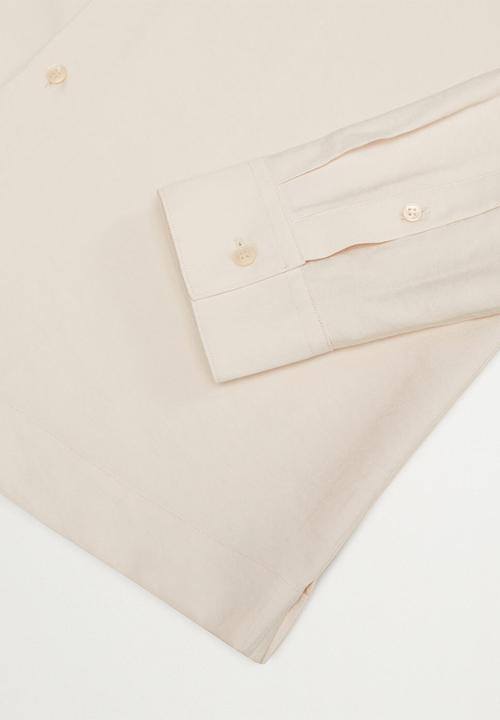 MANGO - Shirt forona - light beige