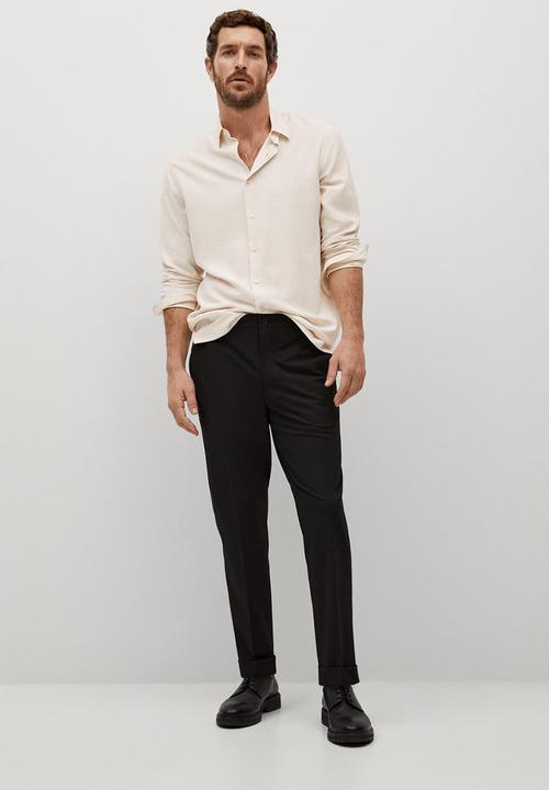 MANGO - Shirt forona - light beige