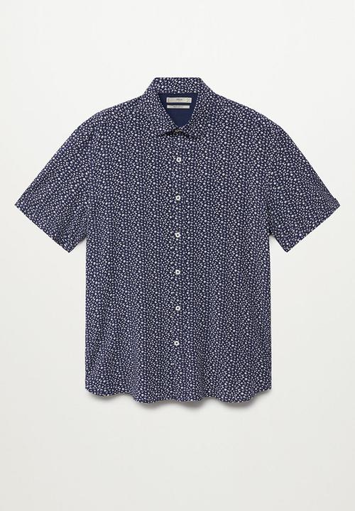 MANGO - Shirt dotta-h    - navy