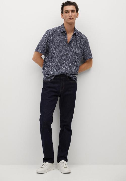 MANGO - Shirt dotta-h    - navy