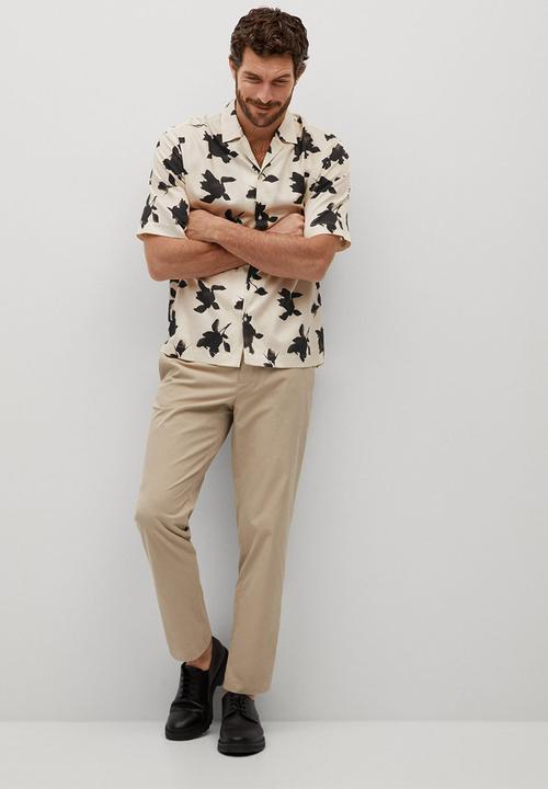 MANGO - Shirt flor  - white
