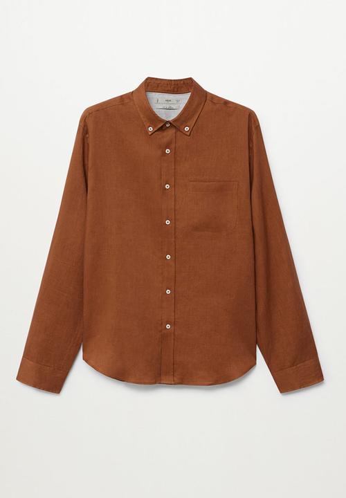 MANGO - Shirt avispa-i - rust