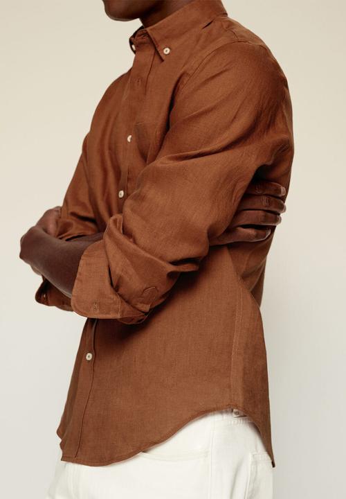 MANGO - Shirt avispa-i - rust