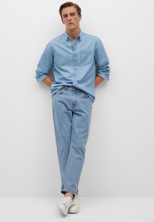 MANGO - Shirt chambre - light blue