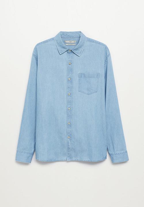 MANGO - Shirt chambre - light blue