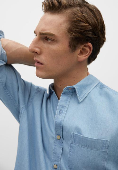 MANGO - Shirt chambre - light blue