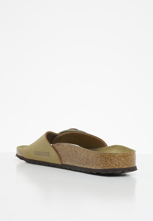 Birkenstock - Madrid big buckle nubuck narrow - mud green