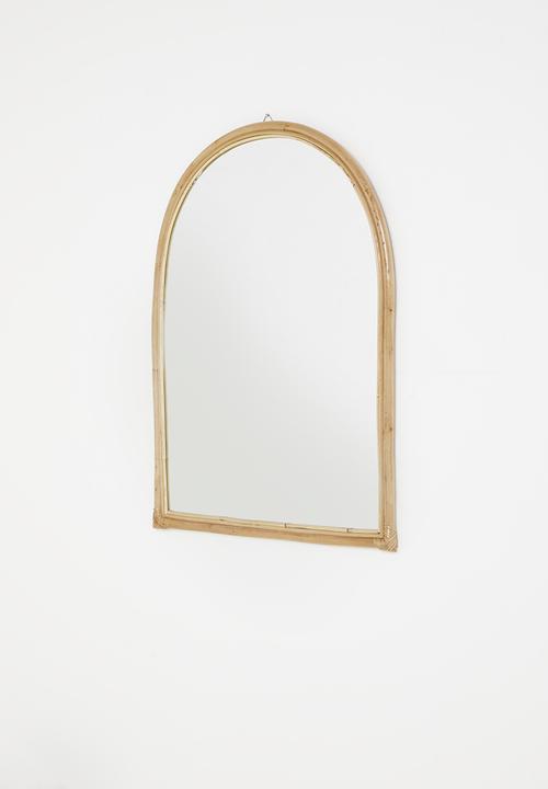 Sixth Floor - Arch rattan mirror - natural