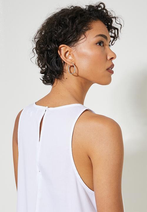 Superbalist - Pocket detail tiered dress - white