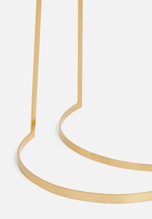 Sixth Floor - Cecilia nested half moon tables - gold