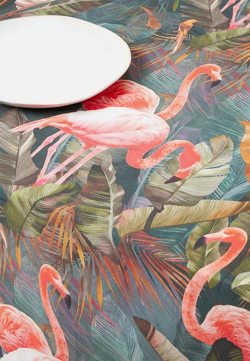 Hertex Haus - Flamingo tablecloth - mangrove
