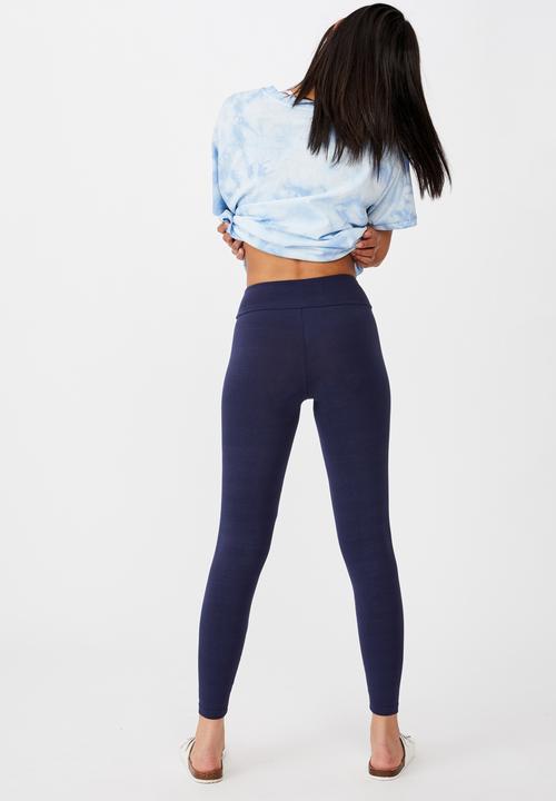 Cotton On - High waisted dylan legging - navy 