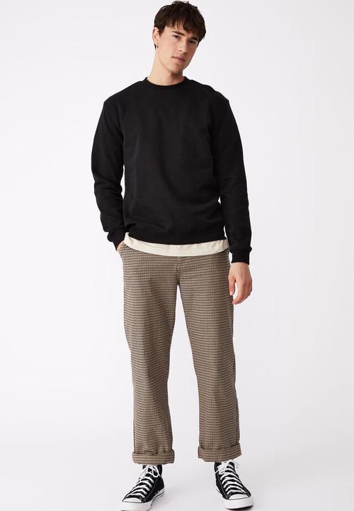 Cotton On - Loose fit pant - yd check - brown