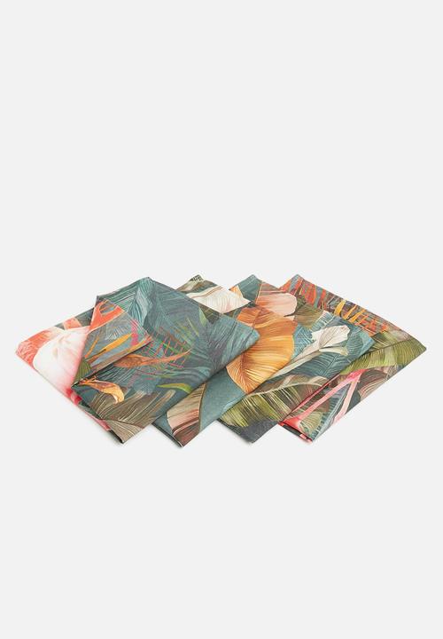 Hertex Haus - Flamingo napkin set of 4 - mangrove