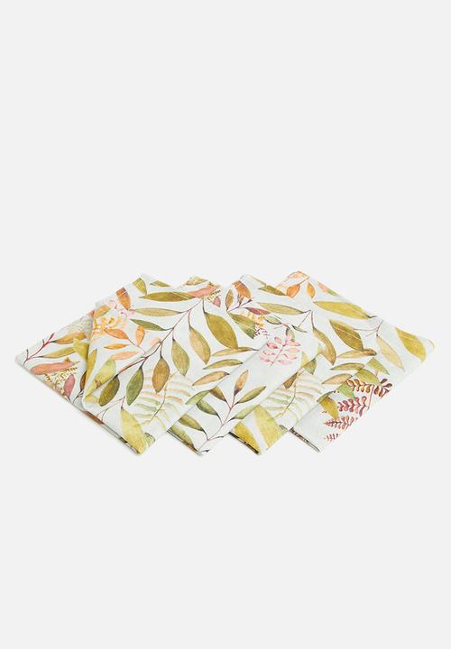 Hertex Haus - Autumn ferns napkins set of 4 - auburn