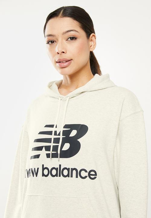 New Balance  - Essentials stacked logo oversized hoodie - sea salt