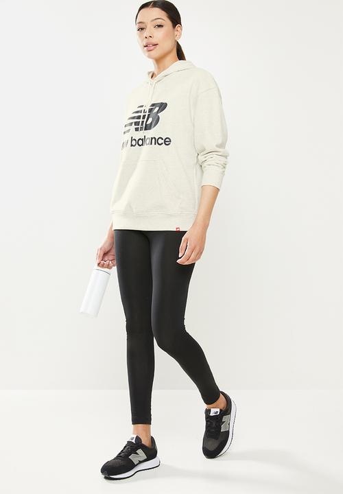 New Balance  - Essentials stacked logo oversized hoodie - sea salt