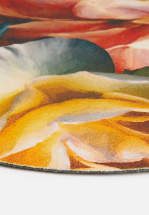 Elsje Designs - Chocolate & roses velvety placemat set of 4 - peach