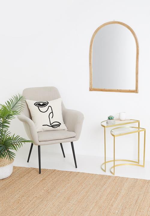 Sixth Floor - Arch rattan mirror - natural