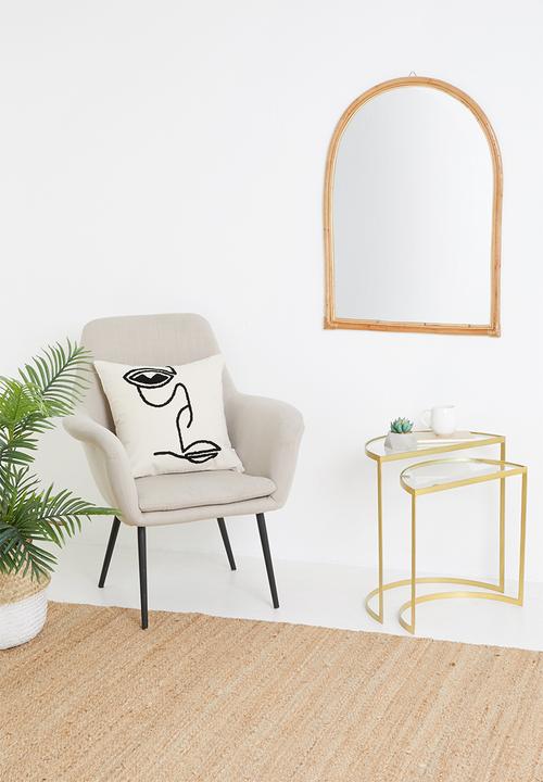 Sixth Floor - Cecilia nested half moon tables - gold