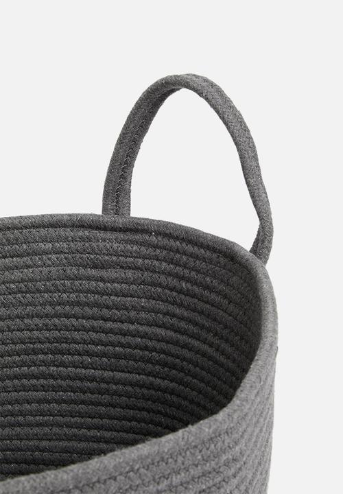Sixth Floor - Cotton rope toy basket - charcoal