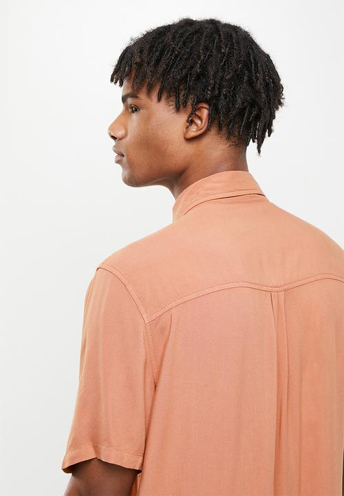 Cotton On - Cuban short sleeve shirt - brown