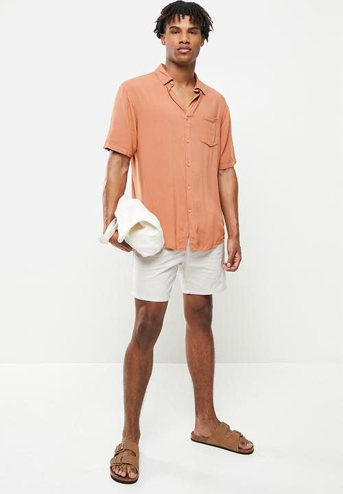 Cotton On - Cuban short sleeve shirt - brown
