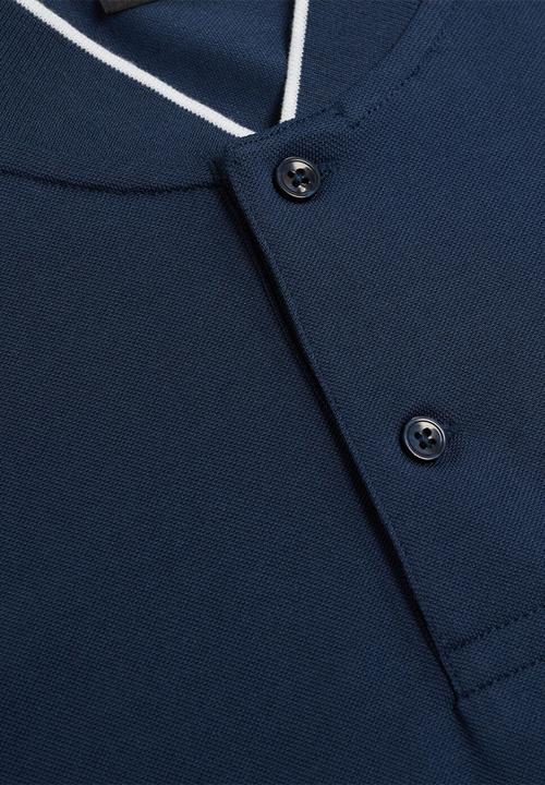 MANGO - Polo shirt branch - medium blue